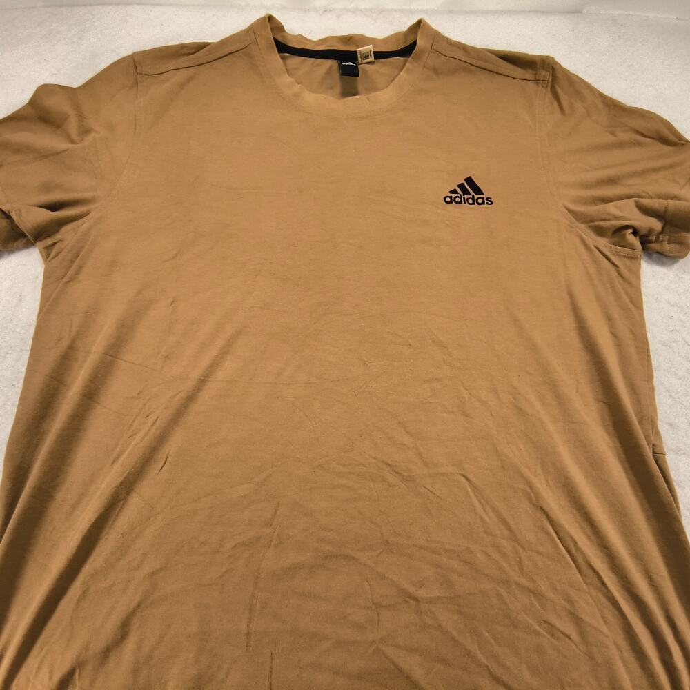 Adidas Casual Crew Neck Short Sleeve T Shirt Mens Size 2XL Brown Black